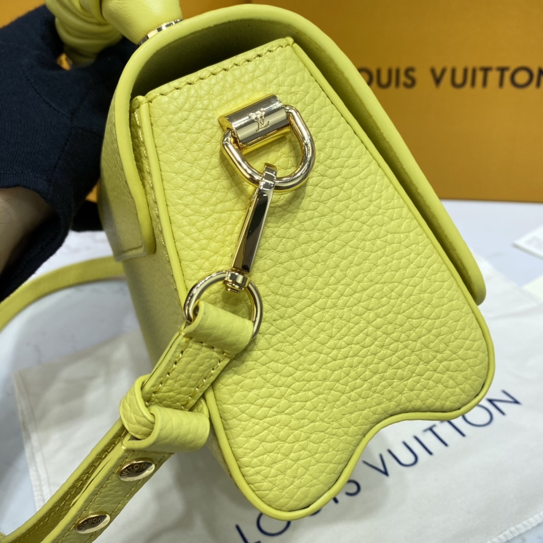 Louis Vuitton TWIST PM Handbag Taurillon Leather M58571 Ginger Yellow